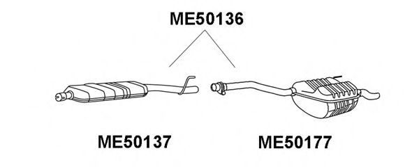 Предглушитель выхлопных газов VENEPORTE ME50137