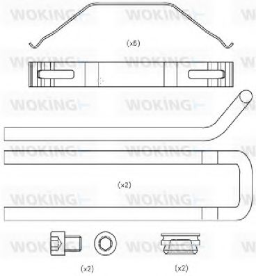 Комплектующие, колодки дискового тормоза WOKING 856100