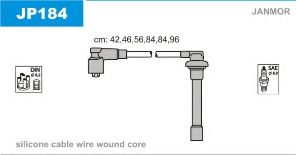 Комплект проводов зажигания JANMOR JP184