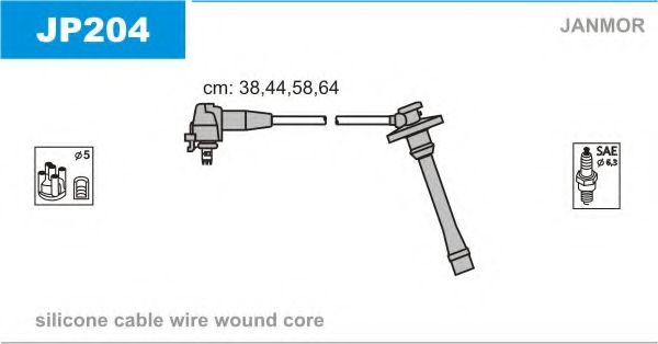 Комплект проводов зажигания JANMOR JP204