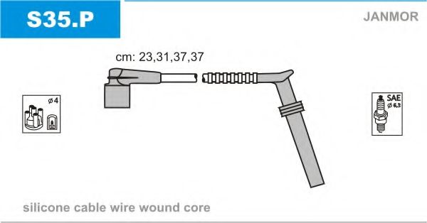 Комплект проводов зажигания JANMOR S35.P