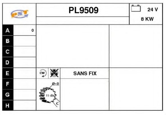 Стартер SNRA PL9509