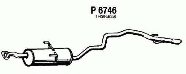Глушитель выхлопных газов конечный FENNO P6746