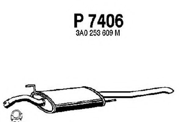 Глушитель выхлопных газов конечный FENNO P7406