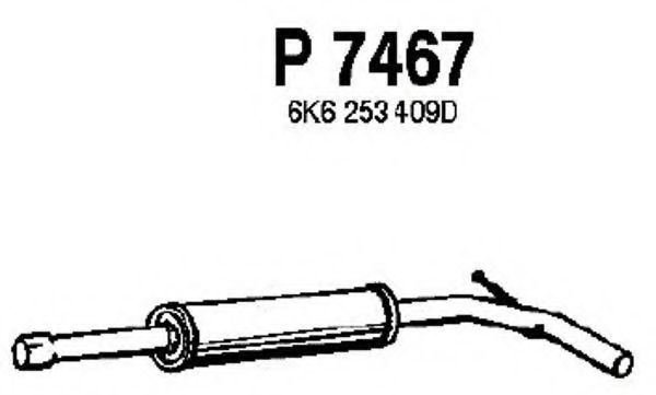 Средний глушитель выхлопных газов FENNO P7467