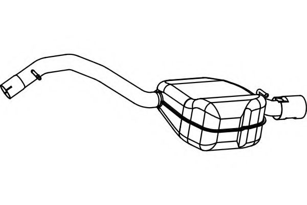 Глушитель выхлопных газов конечный FENNO 7903