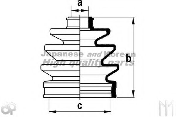 Комплект пылника, приводной вал ASHUKI 0858-9007