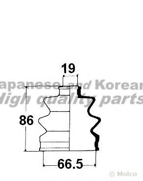 Комплект пылника, приводной вал ASHUKI 0864-6008