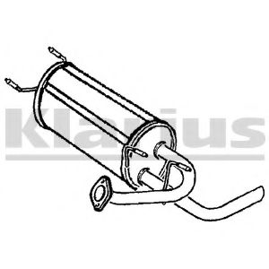 Глушитель выхлопных газов конечный KLARIUS 220437