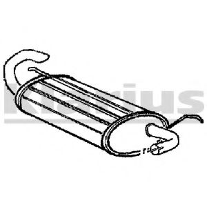 Глушитель выхлопных газов конечный KLARIUS 220630