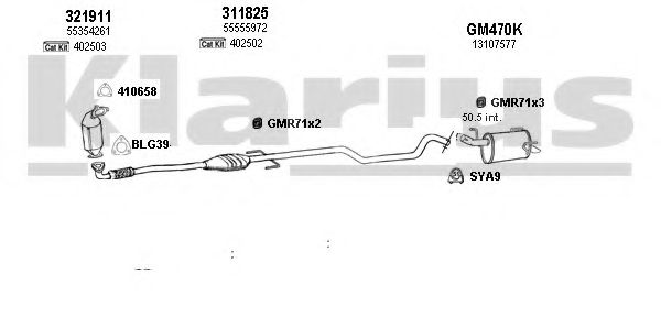 Система выпуска ОГ KLARIUS 391268U