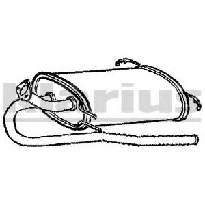 Глушитель выхлопных газов конечный KLARIUS CL186J