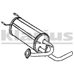 Глушитель выхлопных газов конечный KLARIUS DN485V