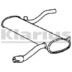 Глушитель выхлопных газов конечный KLARIUS TH150E