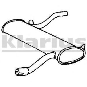 Глушитель выхлопных газов конечный KLARIUS 230267