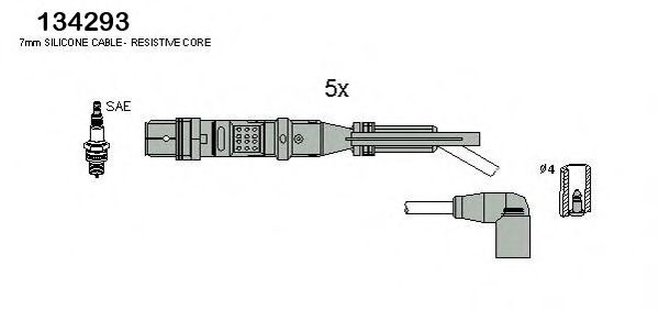 Комплект проводов зажигания HITACHI 134293