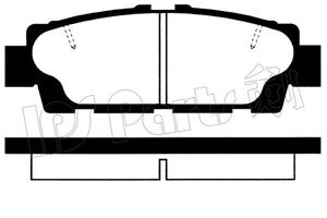 Комплект тормозных колодок, дисковый тормоз IPS Parts IBR-1265