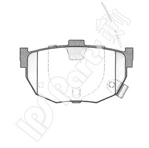 Комплект тормозных колодок, дисковый тормоз IPS Parts IBR-1H07