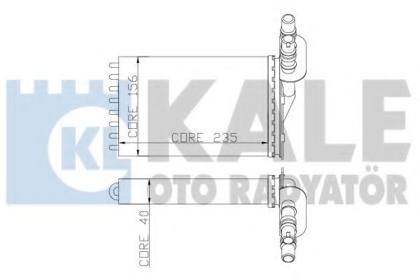 Теплообменник, отопление салона KALE OTO RADYATÖR 252100