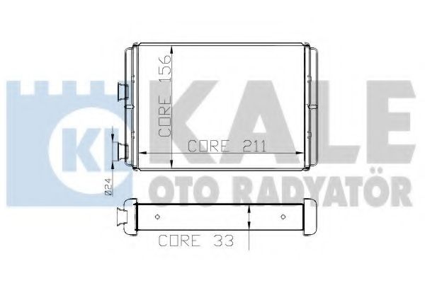 Теплообменник, отопление салона KALE OTO RADYATÖR 268400