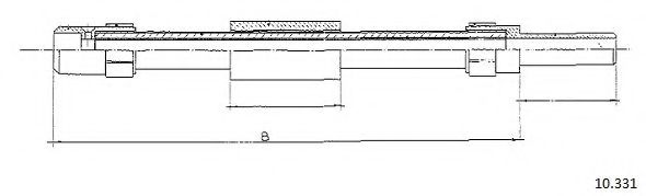 Трос, управление сцеплением CABOR 10331