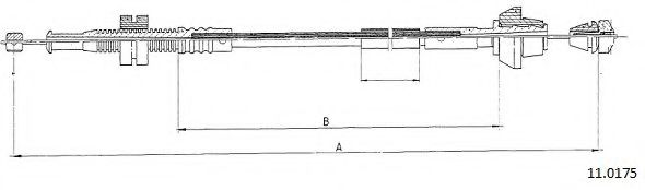 Тросик газа CABOR 110175