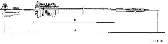 Тросик газа CABOR 11028