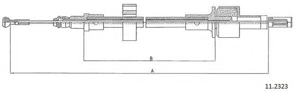 Трос, управление сцеплением CABOR 11.2323