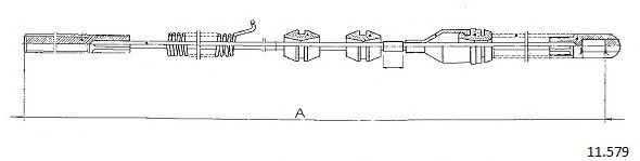 Трос, стояночная тормозная система CABOR 11.579