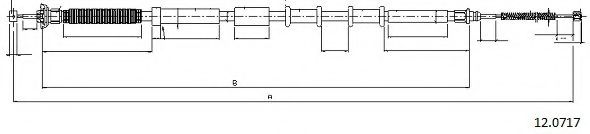 Трос, стояночная тормозная система CABOR 12.0717