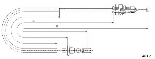 Тросик газа CABOR 463.2