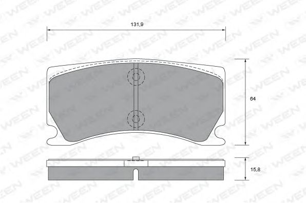 Комплект тормозных колодок, дисковый тормоз WEEN 151-2707
