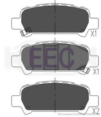 Комплект тормозных колодок, дисковый тормоз EEC BRP1143