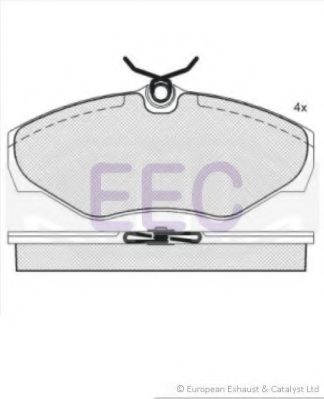 Комплект тормозных колодок, дисковый тормоз EEC BRP1240