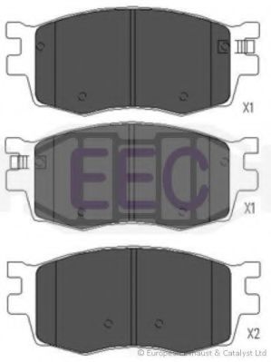 Комплект тормозных колодок, дисковый тормоз EEC BRP1491
