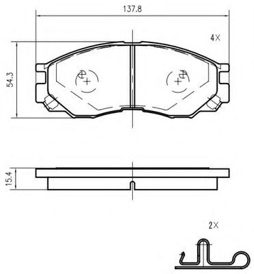 Комплект тормозных колодок, дисковый тормоз VEMA K414400