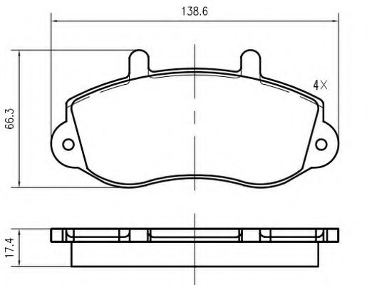 Комплект тормозных колодок, дисковый тормоз VEMA K826400