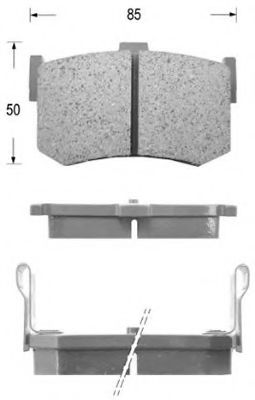 Комплект тормозных колодок, дисковый тормоз KAISHIN D5030