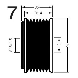 Механизм свободного хода генератора RPK 0381237