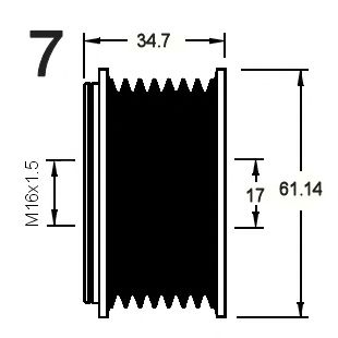 Механизм свободного хода генератора CEVAM 14080