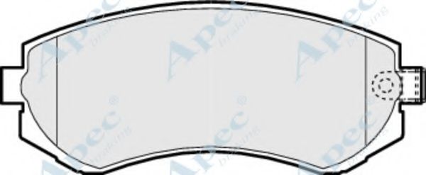 Комплект тормозных колодок, дисковый тормоз APEC braking PAD1147