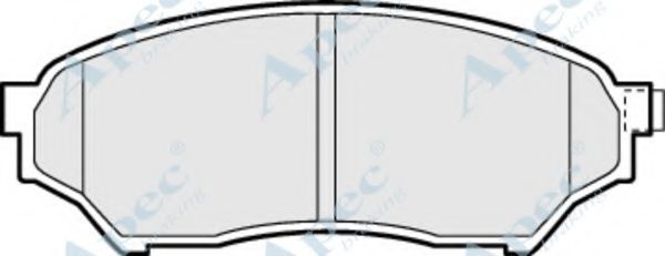Комплект тормозных колодок, дисковый тормоз APEC braking PAD1201