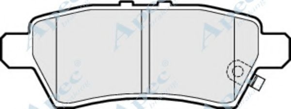 Комплект тормозных колодок, дисковый тормоз APEC braking PAD1481