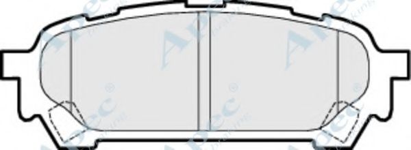 Комплект тормозных колодок, дисковый тормоз APEC braking PAD1512