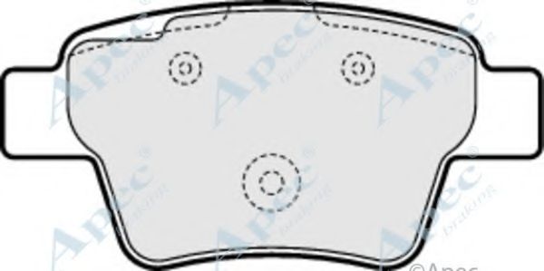 Комплект тормозных колодок, дисковый тормоз APEC braking PAD1558