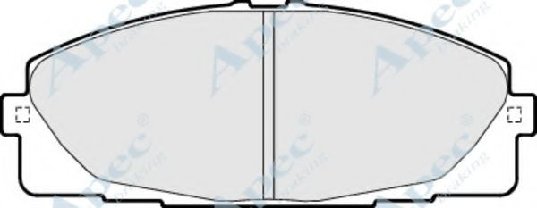 Комплект тормозных колодок, дисковый тормоз APEC braking PAD1624