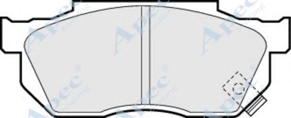 Комплект тормозных колодок, дисковый тормоз APEC braking PAD472