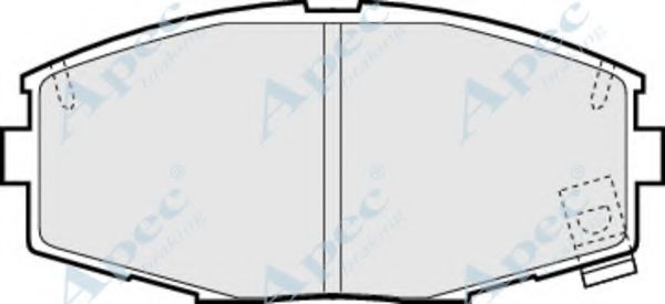 Комплект тормозных колодок, дисковый тормоз APEC braking PAD583