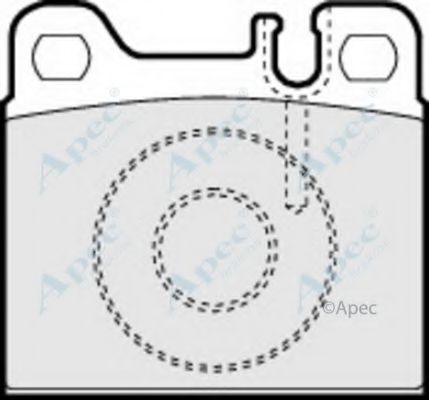 Комплект тормозных колодок, дисковый тормоз APEC braking PAD1016