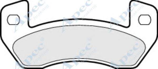 Комплект тормозных колодок, дисковый тормоз APEC braking PAD1497